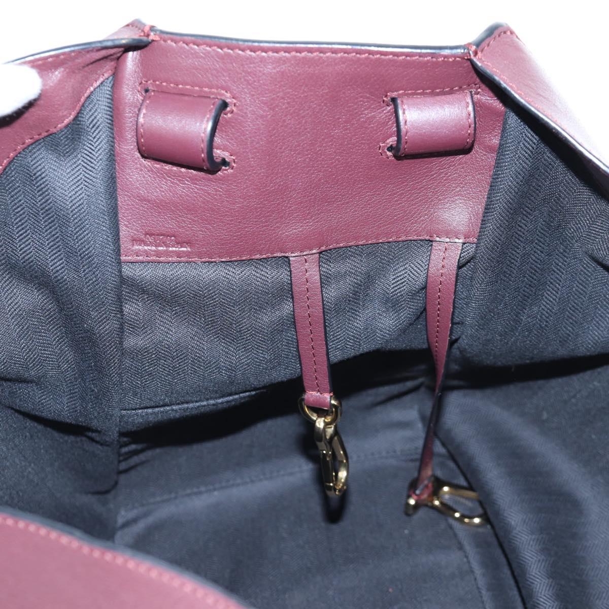 LOEWE Hammock Shoulder Bag Leather Red Gold Auth 203238M