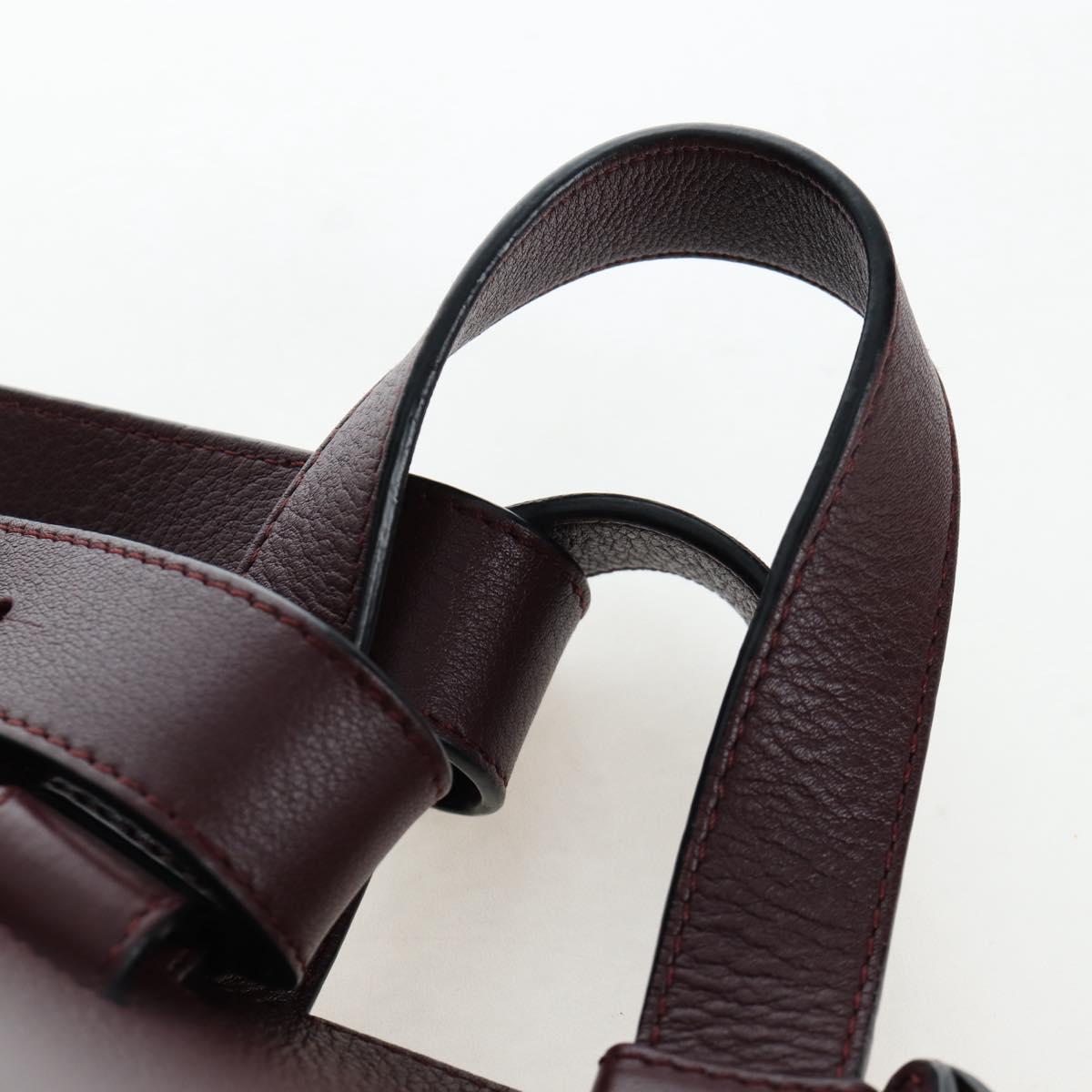 LOEWE Hammock Shoulder Bag Leather Red Gold Auth 203238M