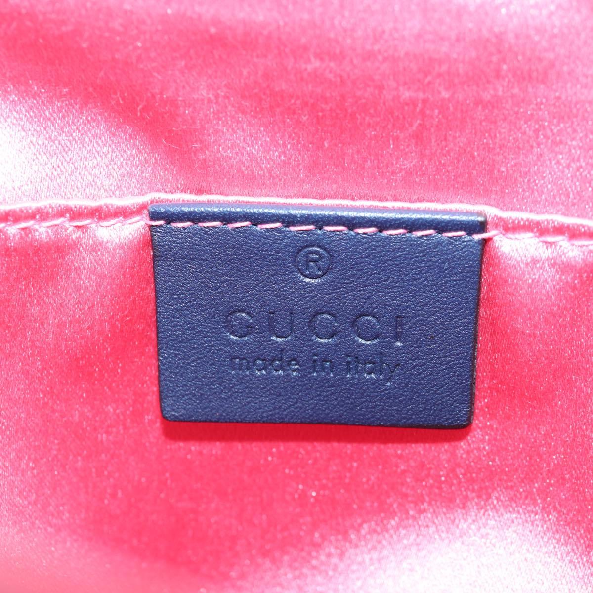 GUCCI GG Marmont Backpack Denim Blue Gold 476671 Auth 203241M