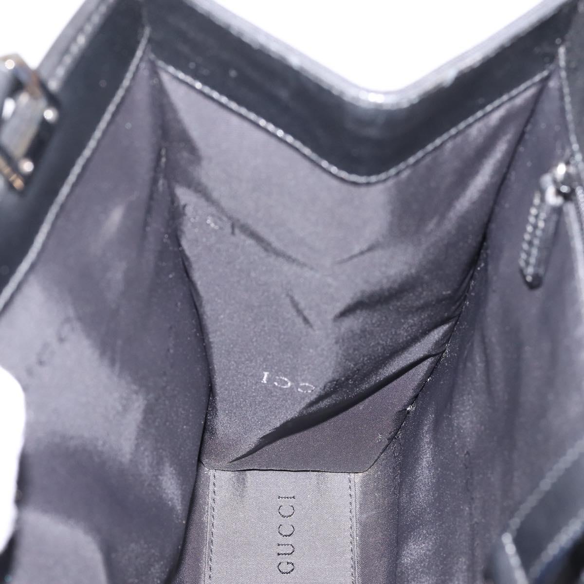 GUCCI Jackie Hand Bag Canvas Black Silver 002 1065 Auth 203243A
