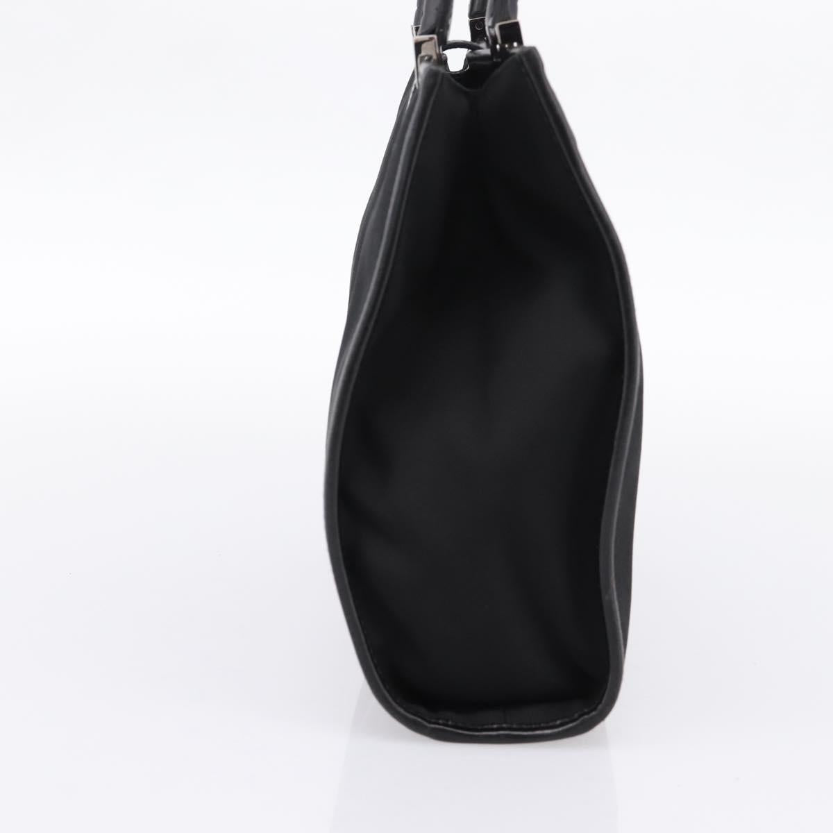 GUCCI Jackie Hand Bag Canvas Black Silver 002 1065 Auth 203243A