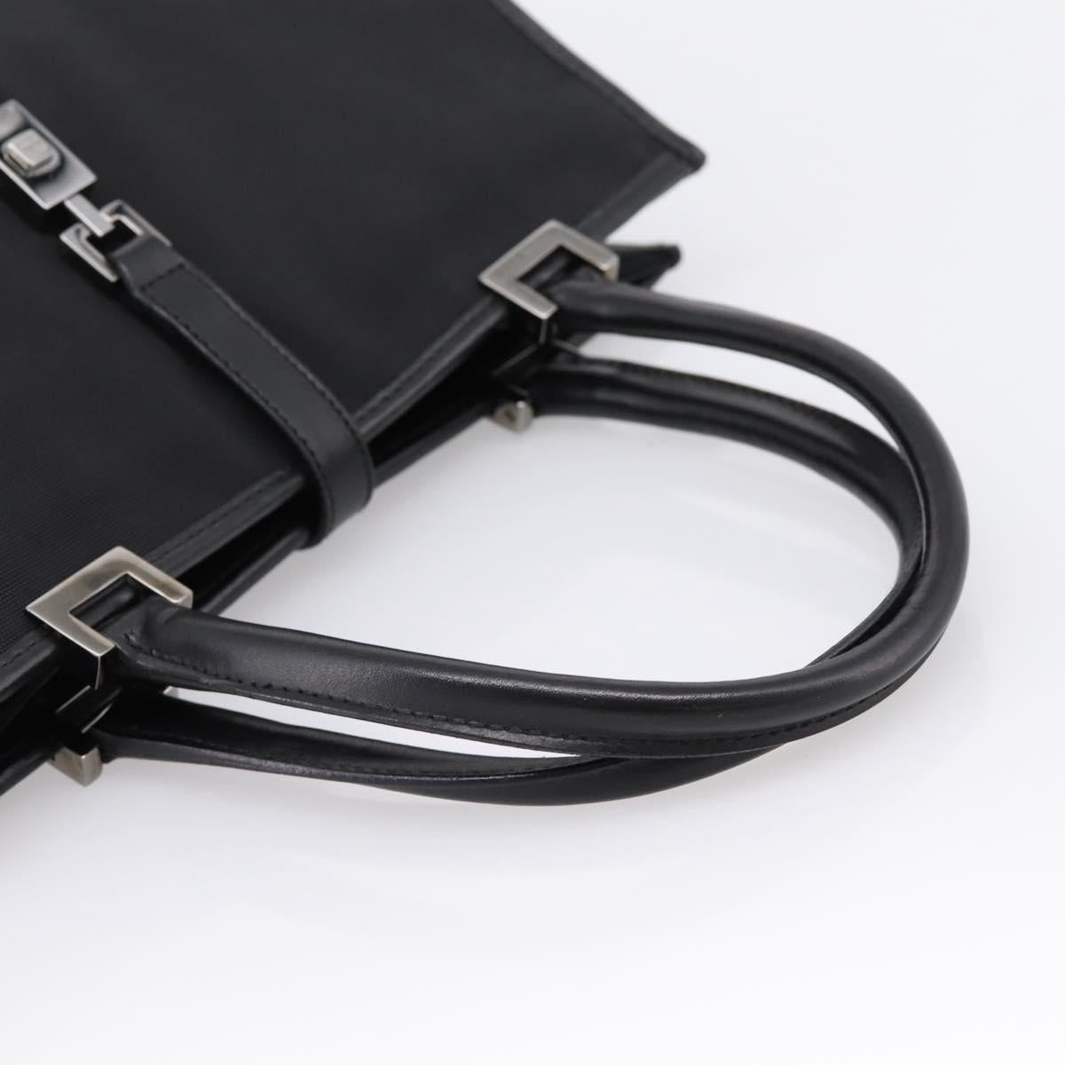 GUCCI Jackie Hand Bag Canvas Black Silver 002 1065 Auth 203243A