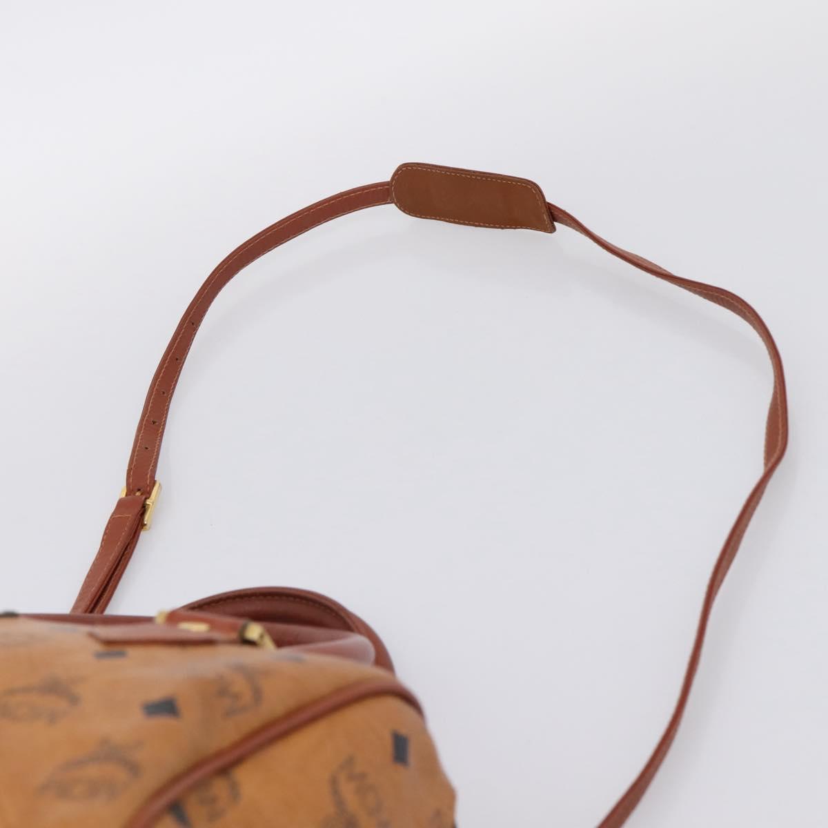MCM Logogram Vicetos Hand Bag PVC Leather 2way Brown Gold Auth 203245A