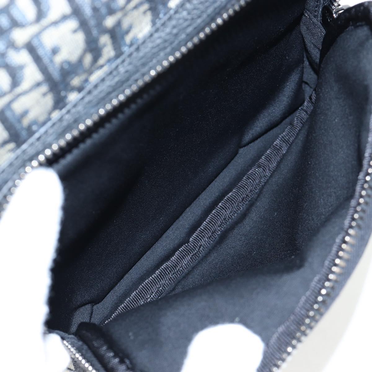 Christian Dior Trotter Canvas Backpack Jacquard Navy Silver Auth 203250SAM