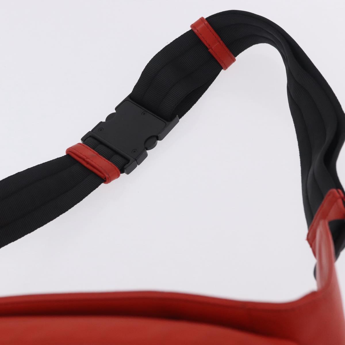 BOTTEGA VENETA INTRECCIATO Waist Bag Leather Red Auth 203258A