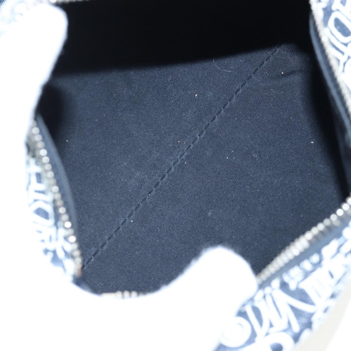 Christian Dior STUSSY Collaboration Bag Leather Navy Silver Auth 203259SAM