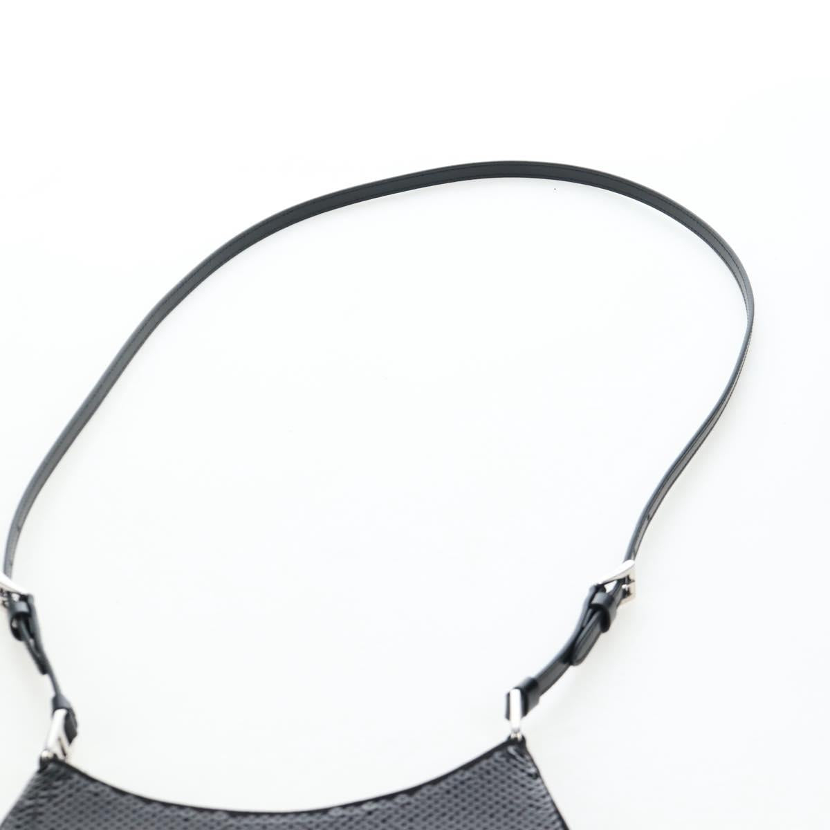 PRADA Shoulder Bag Sequin 2way Black Silver Auth 203265SAM
