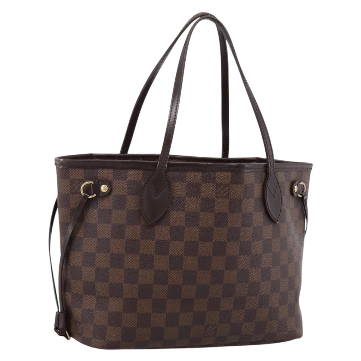 LOUIS VUITTON Damier Ebene Neverfull PM Tote Bag N51109 LV Auth 203266A