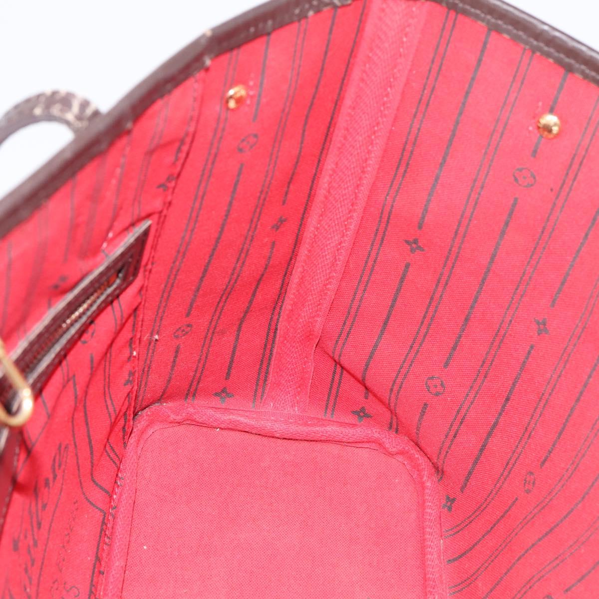 LOUIS VUITTON Damier Ebene Neverfull PM Tote Bag N51109 LV Auth 203266A