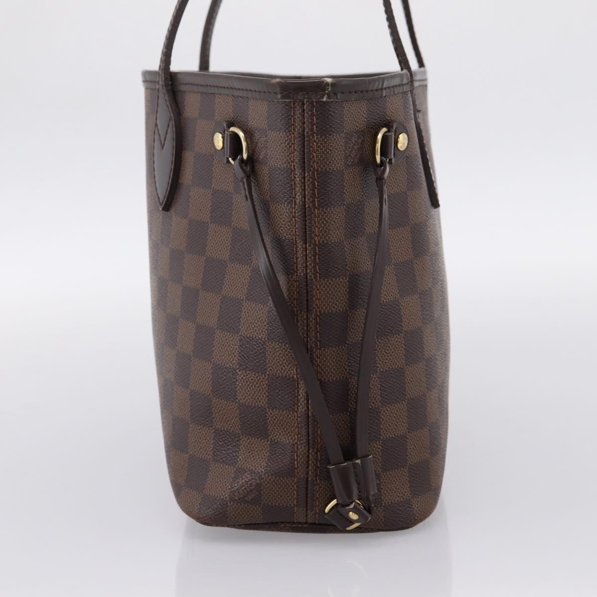 LOUIS VUITTON Damier Ebene Neverfull PM Tote Bag N51109 LV Auth 203266A