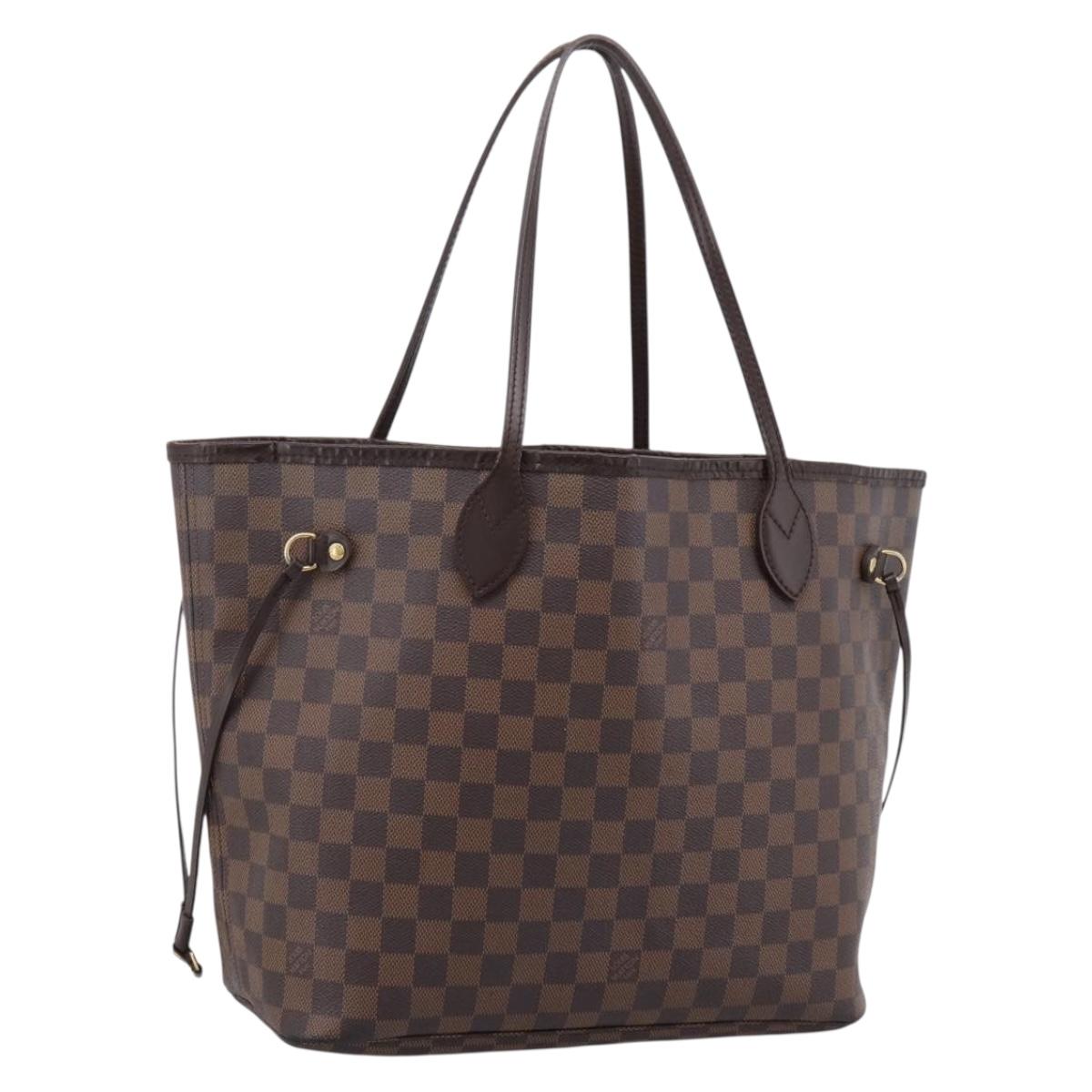 LOUIS VUITTON Damier Ebene Neverfull MM Tote Bag N51105 LV Auth 203271A