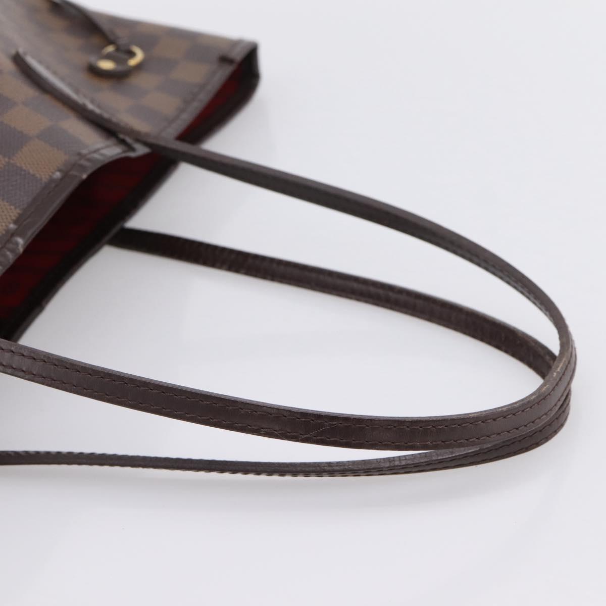 LOUIS VUITTON Damier Ebene Neverfull MM Tote Bag N51105 LV Auth 203271A