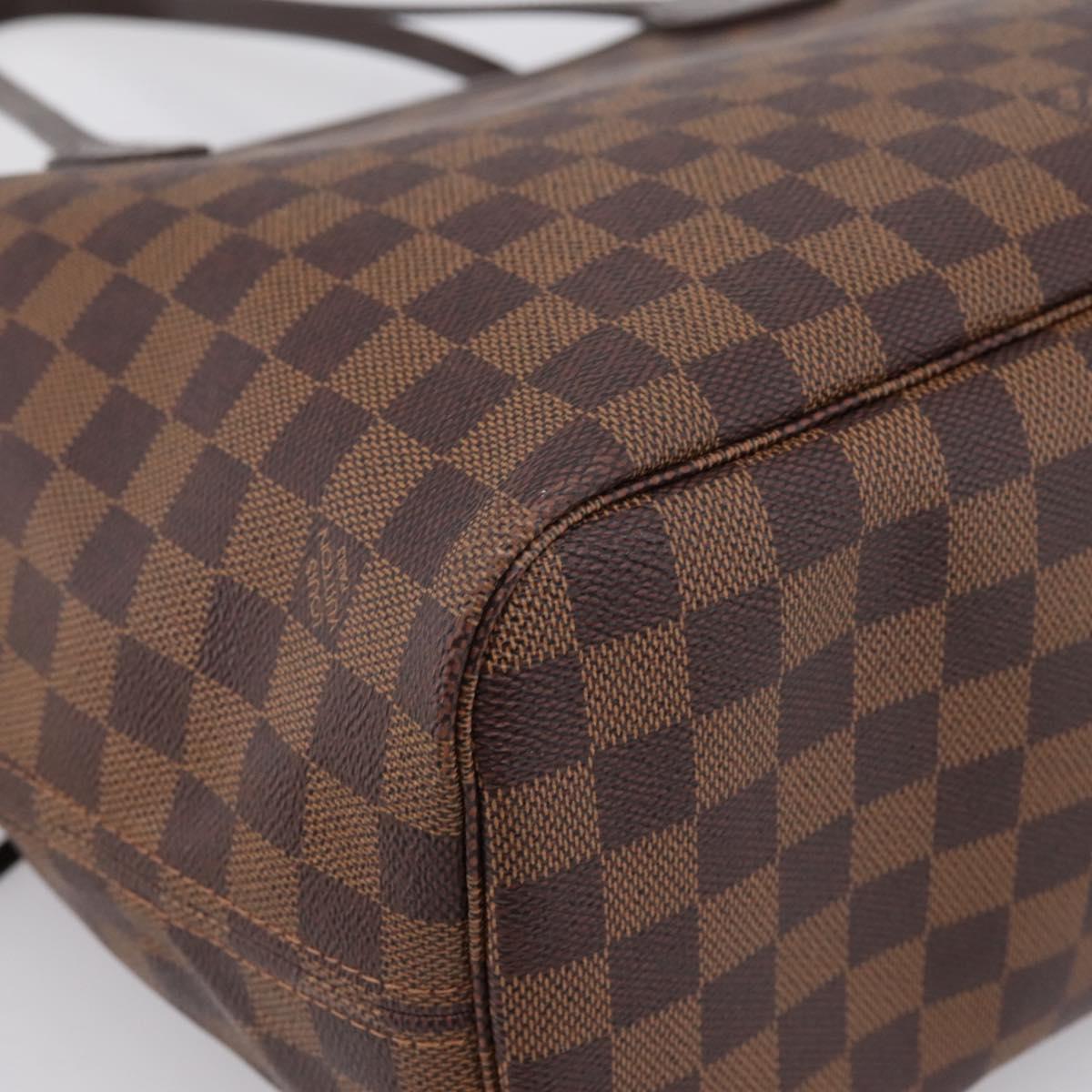 LOUIS VUITTON Damier Ebene Neverfull MM Tote Bag N51105 LV Auth 203272SAV