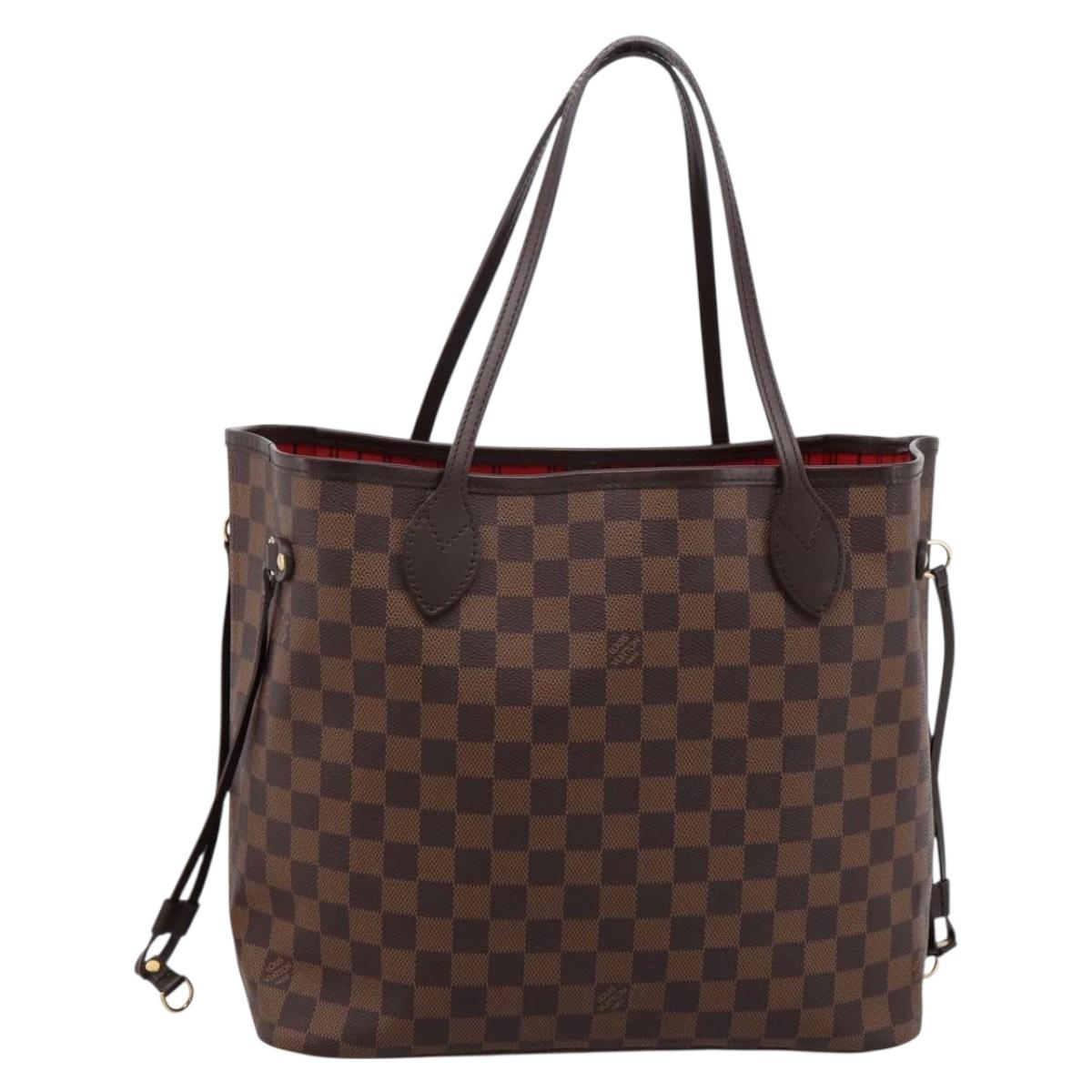 LOUIS VUITTON Damier Ebene Neverfull MM Tote Bag N51105 LV Auth 203272SAV