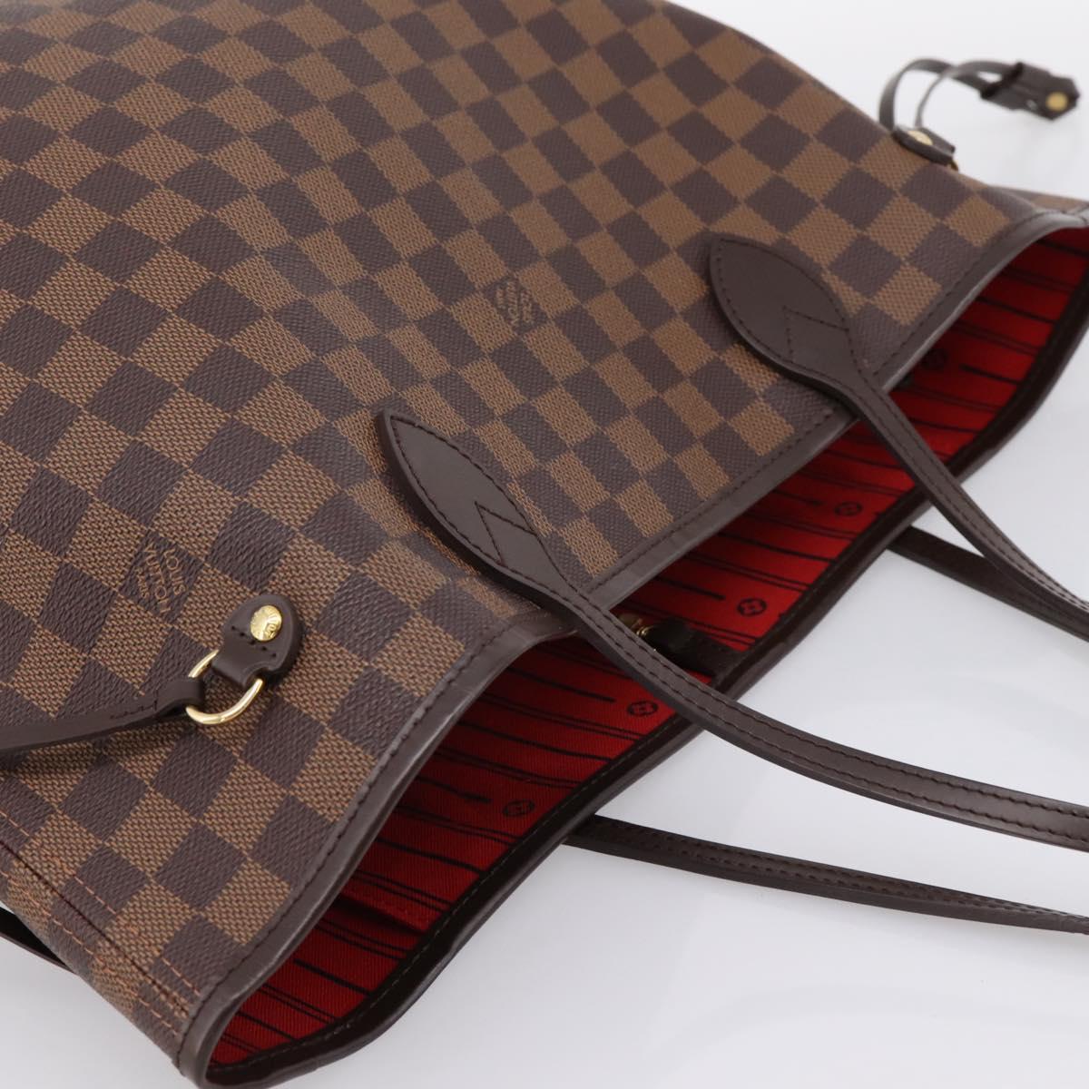 LOUIS VUITTON Damier Ebene Neverfull MM Tote Bag N51105 LV Auth 203272SAV