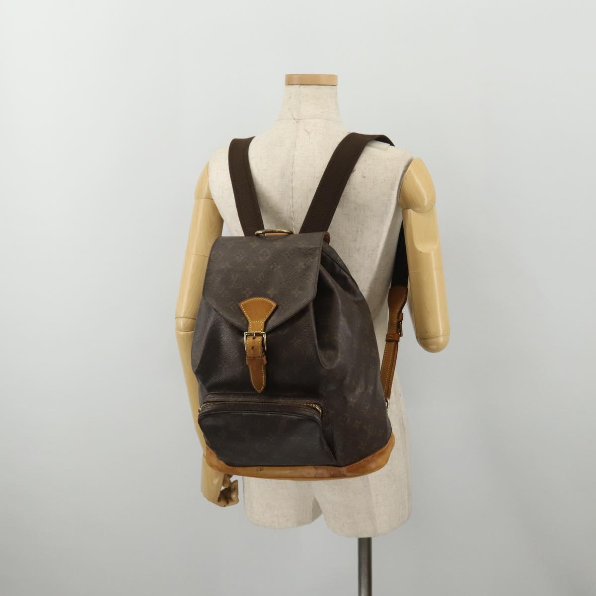 LOUIS VUITTON Monogram Montsouris GM Backpack M51135 LV Auth 203273