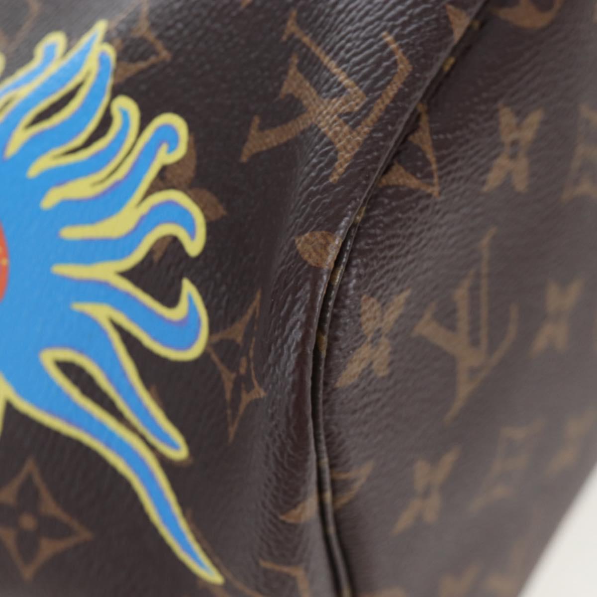 LOUIS VUITTON Yayoi Kusama Face Neverfull MM Tote Bag M46447 LV Auth 203277SAV