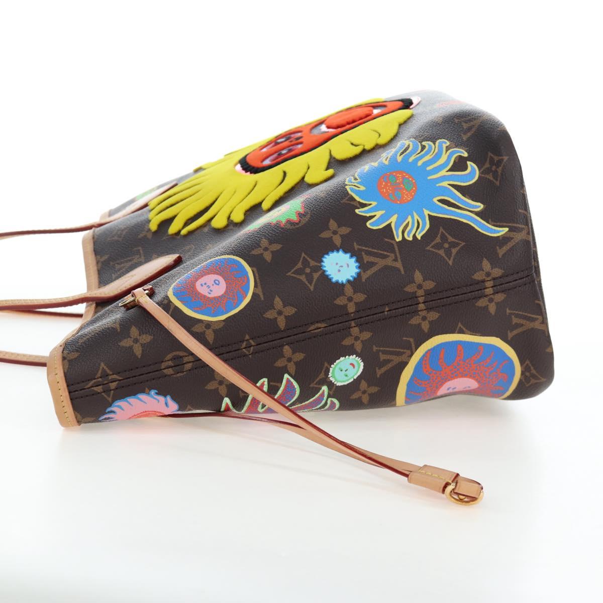 LOUIS VUITTON Yayoi Kusama Face Neverfull MM Tote Bag M46447 LV Auth 203277SAV