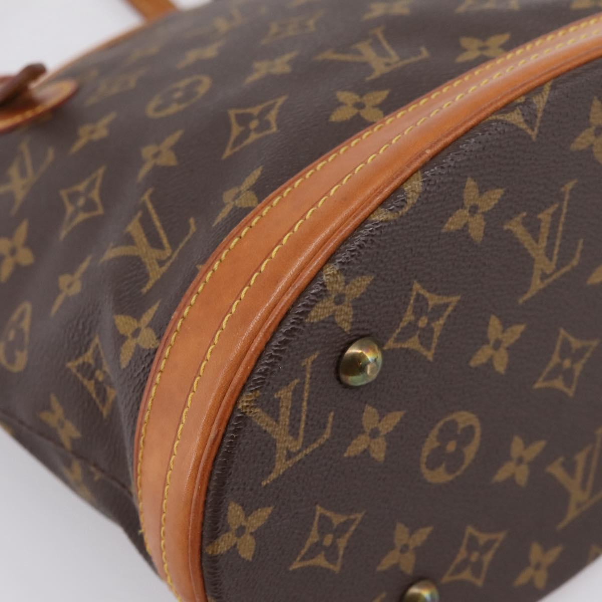 LOUIS VUITTON Monogram Bucket PM Shoulder Bag M42238 LV Auth 203278