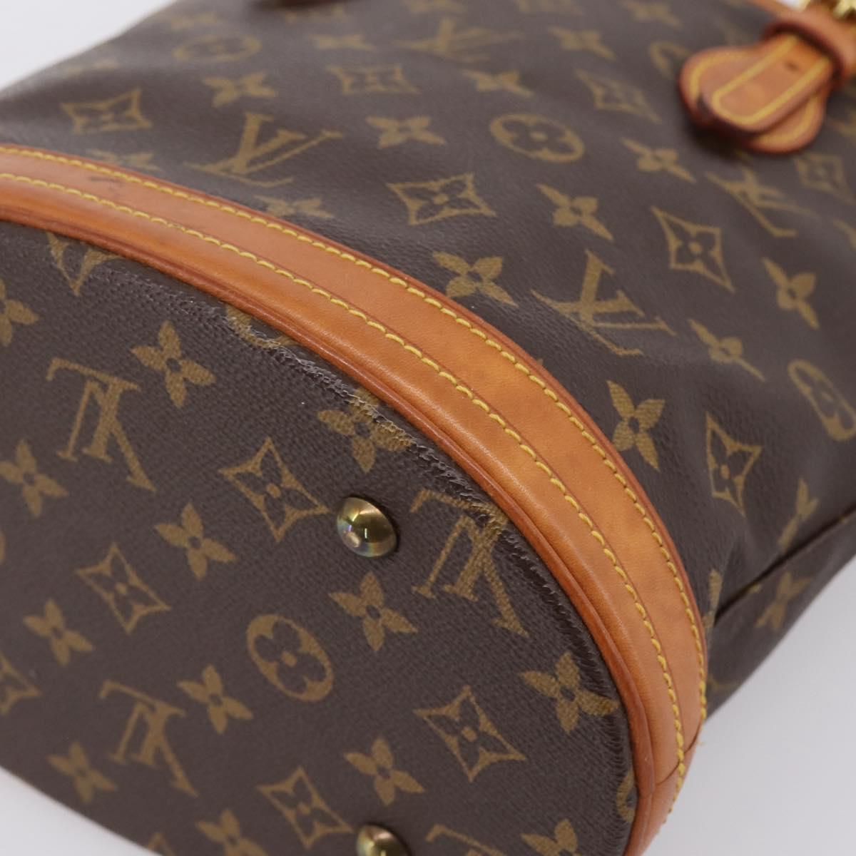 LOUIS VUITTON Monogram Bucket PM Shoulder Bag M42238 LV Auth 203278
