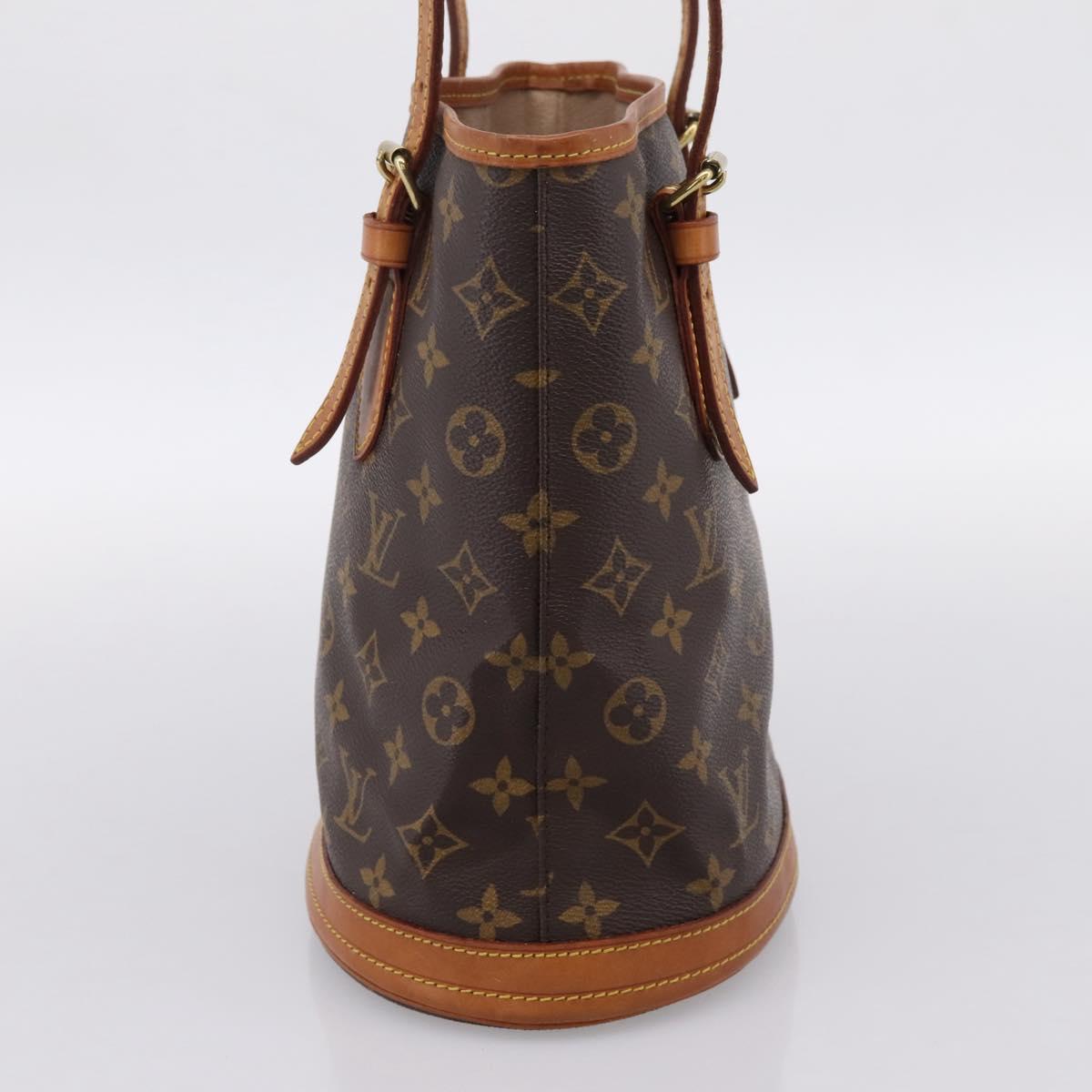 LOUIS VUITTON Monogram Bucket PM Shoulder Bag M42238 LV Auth 203278