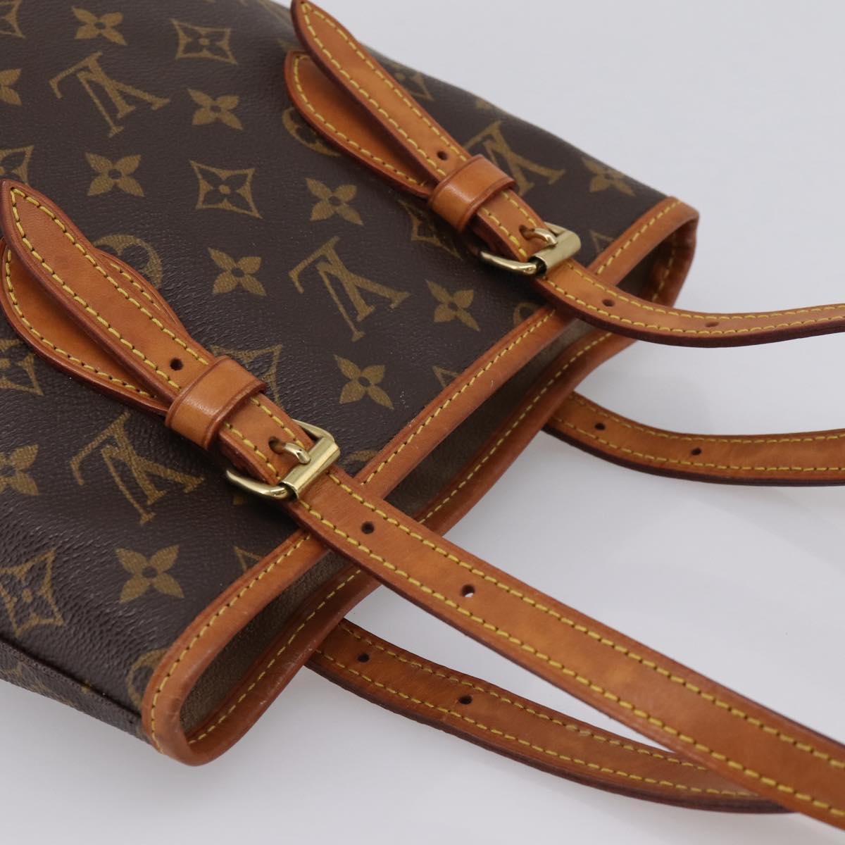 LOUIS VUITTON Monogram Bucket PM Shoulder Bag M42238 LV Auth 203278