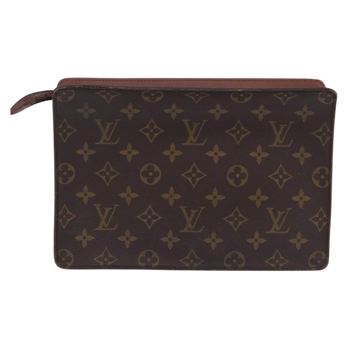 LOUIS VUITTON Monogram Pochette Homme Clutch Bag M51795 LV Auth 203279