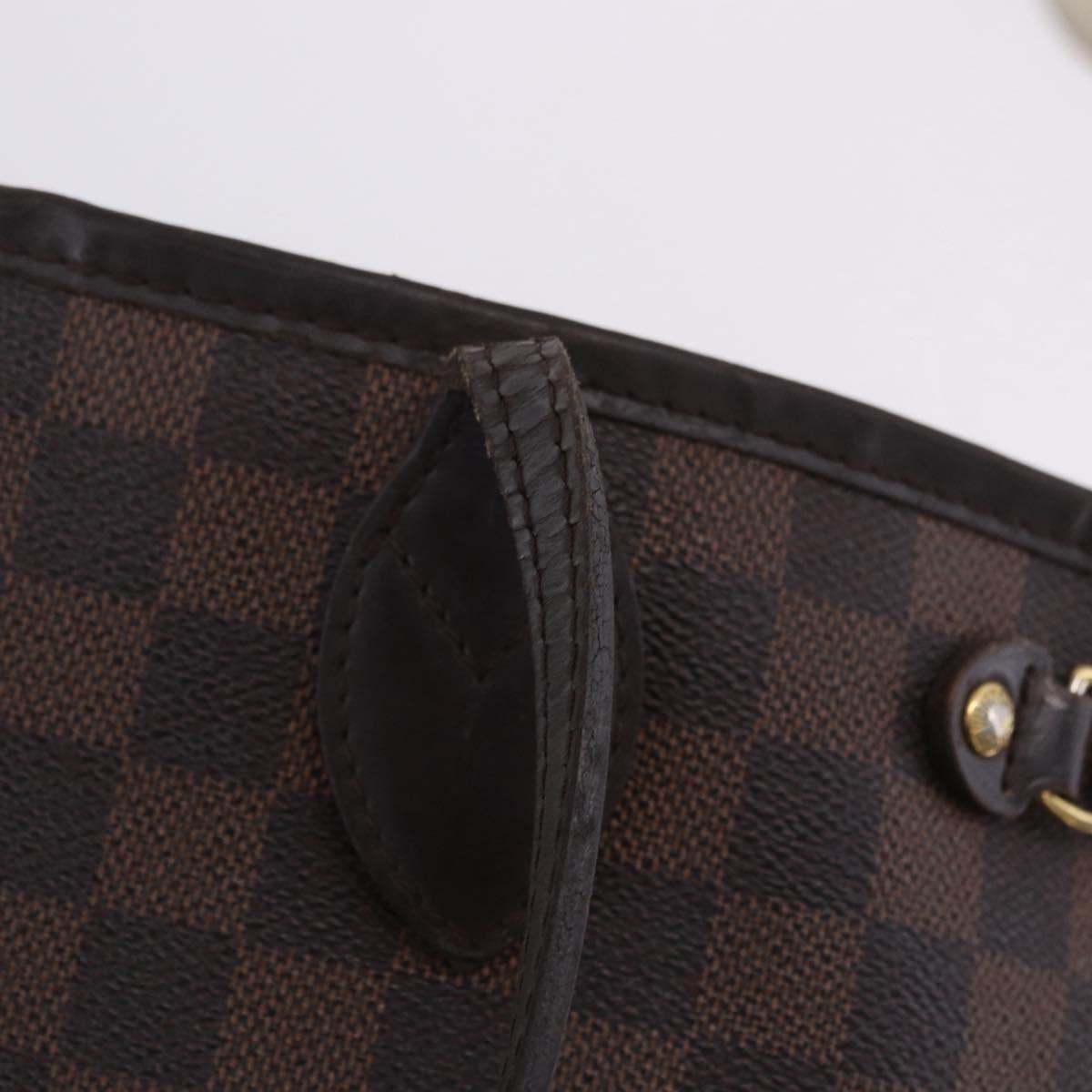 LOUIS VUITTON Damier Ebene Neverfull PM Tote Bag N51109 LV Auth 203282