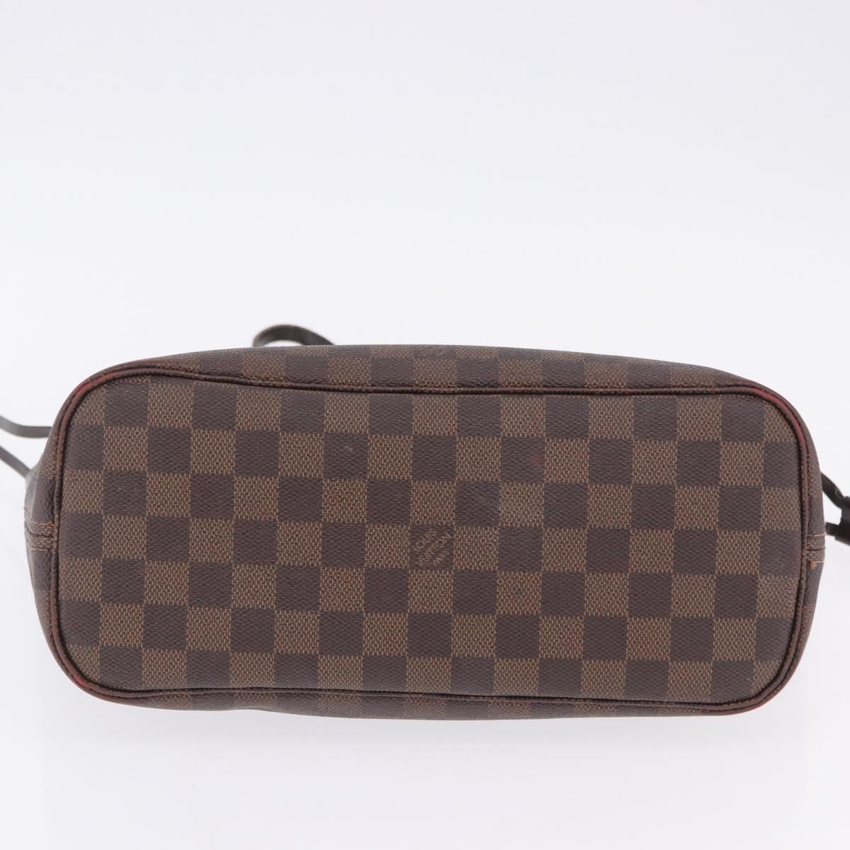 LOUIS VUITTON Damier Ebene Neverfull PM Tote Bag N51109 LV Auth 203282