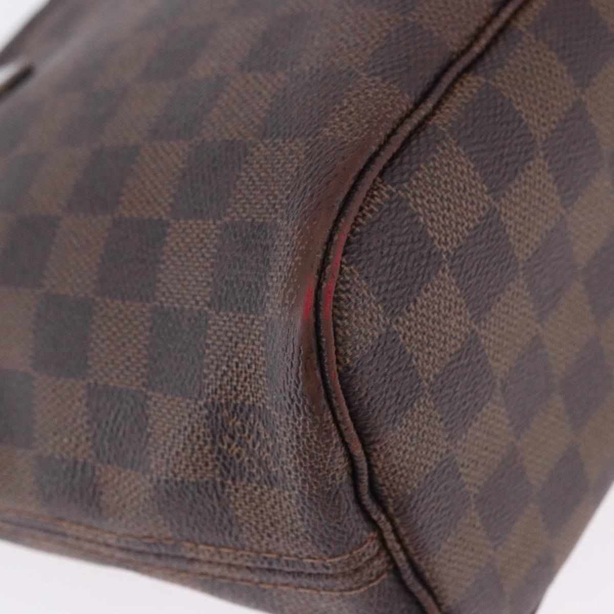 LOUIS VUITTON Damier Ebene Neverfull PM Tote Bag N51109 LV Auth 203282