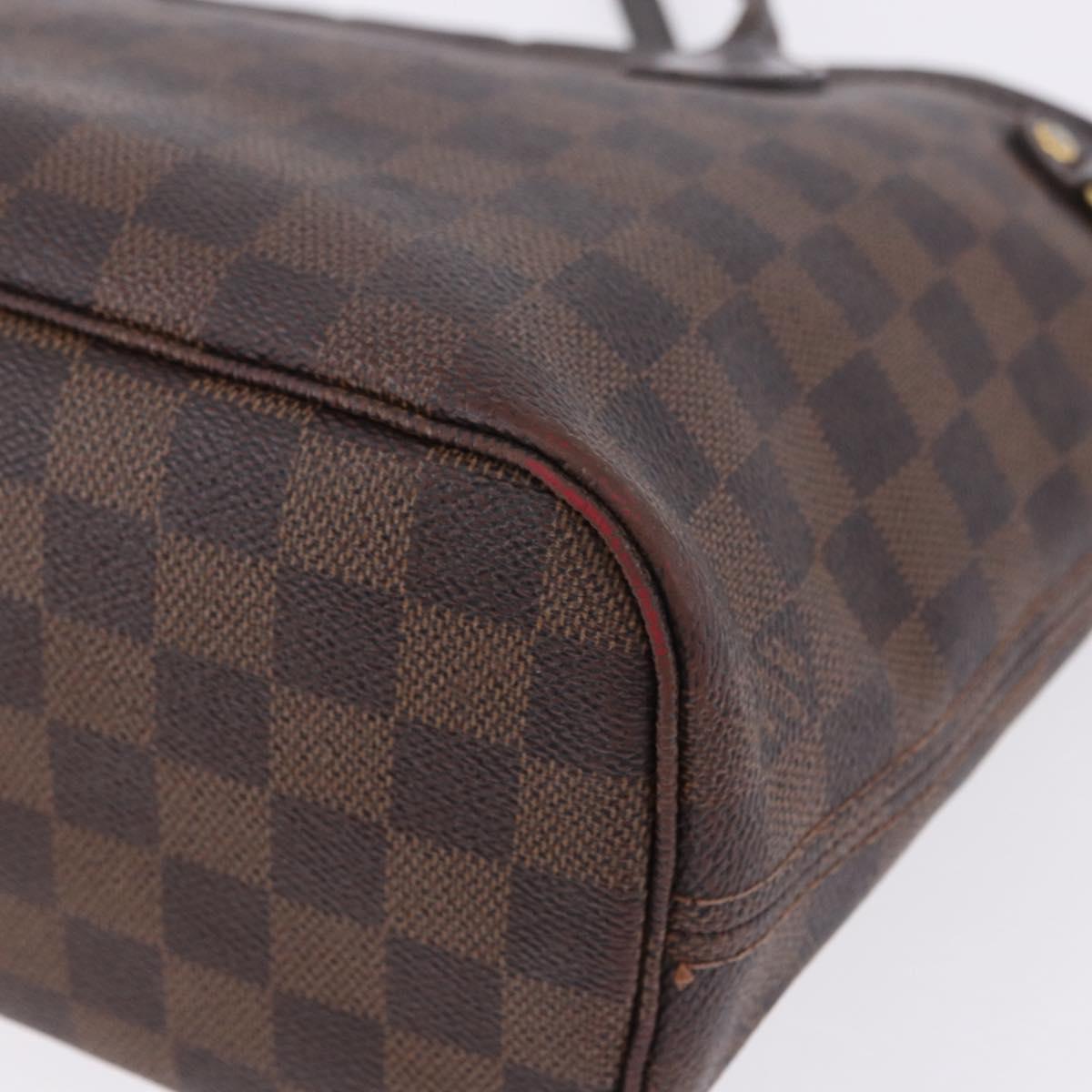LOUIS VUITTON Damier Ebene Neverfull PM Tote Bag N51109 LV Auth 203282