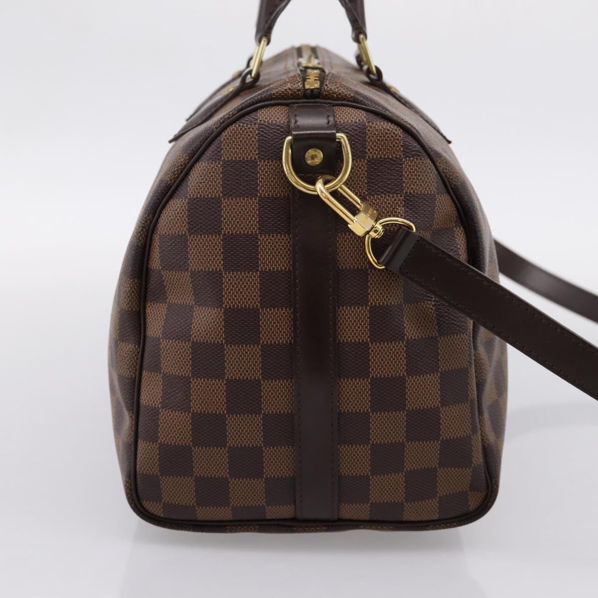 LOUIS VUITTON Damier Ebene Speedy Bandouliere30 Hand Bag N41367 LV Auth 203285V