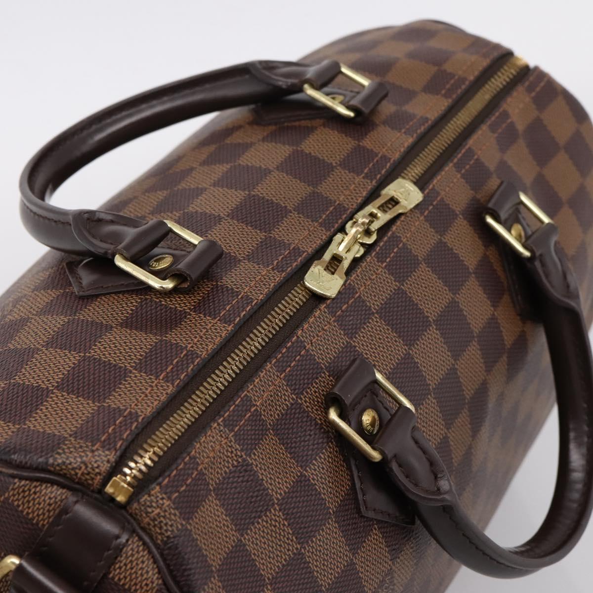 LOUIS VUITTON Damier Ebene Speedy Bandouliere30 Hand Bag N41367 LV Auth 203285V