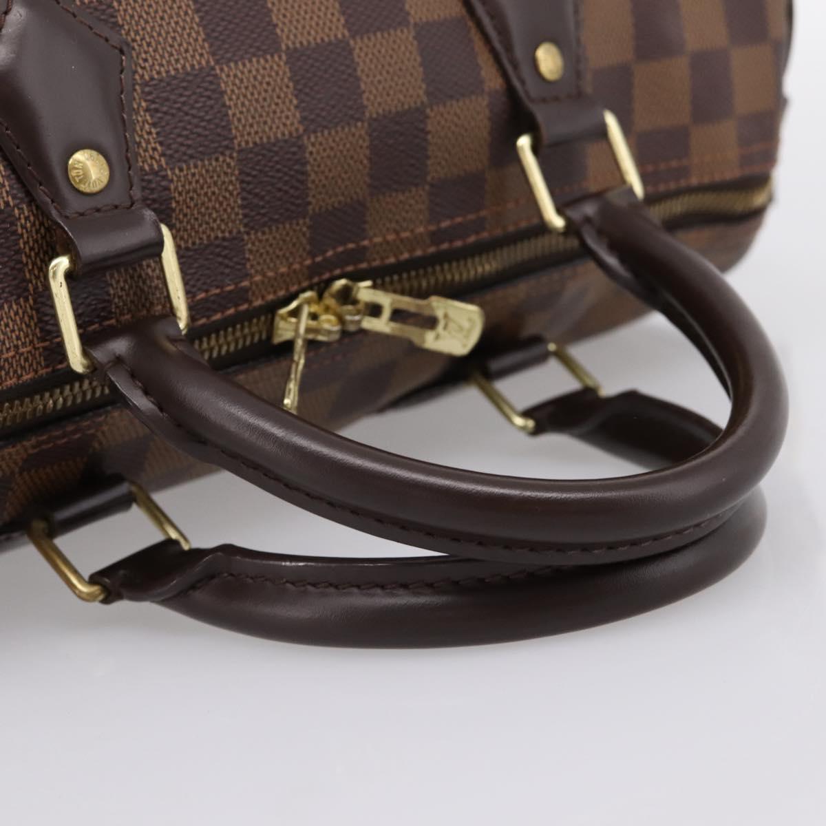LOUIS VUITTON Damier Ebene Speedy Bandouliere30 Hand Bag N41367 LV Auth 203285V