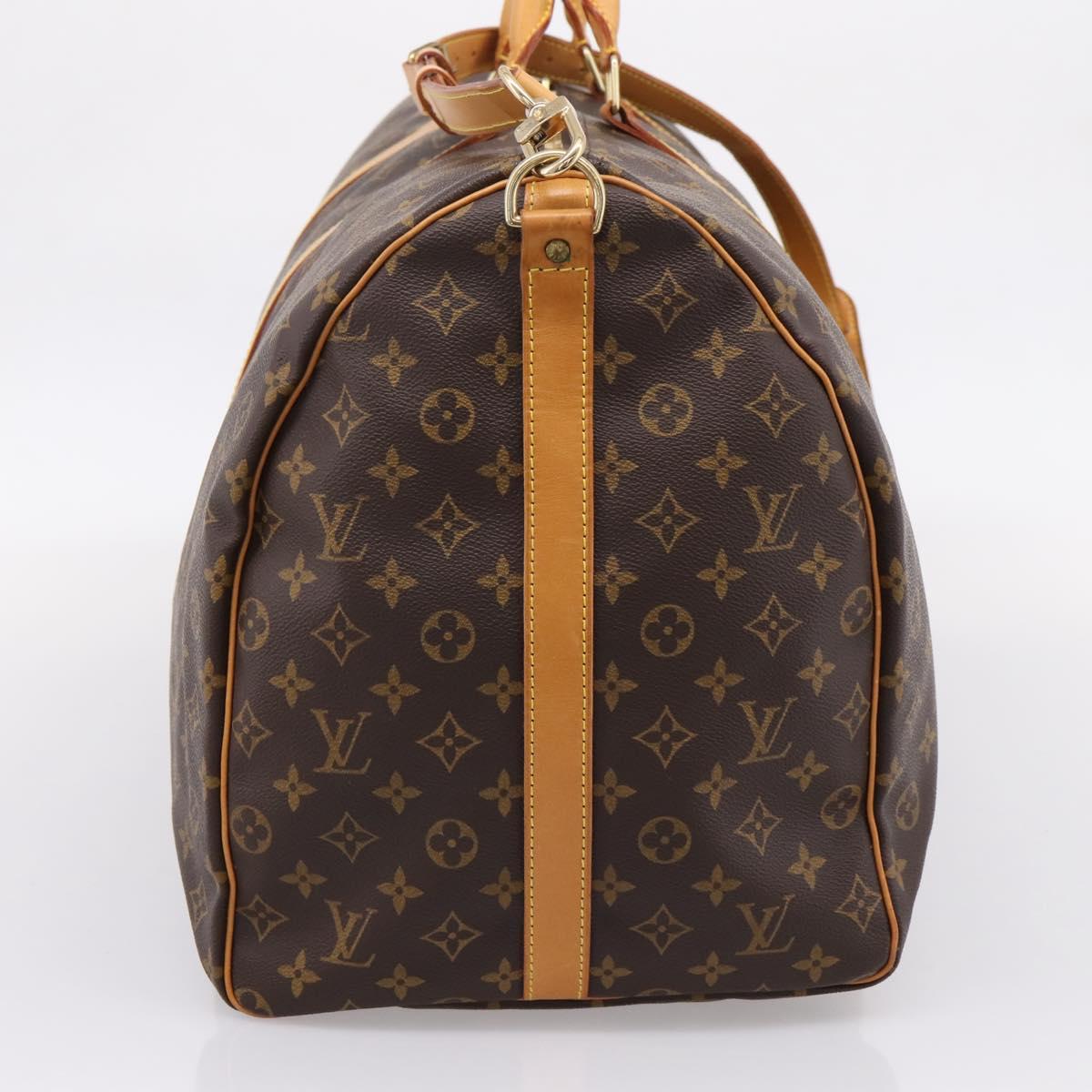 LOUIS VUITTON Monogram Keepall Bandouliere 60 Boston Bag M41412 LV Auth 203294V