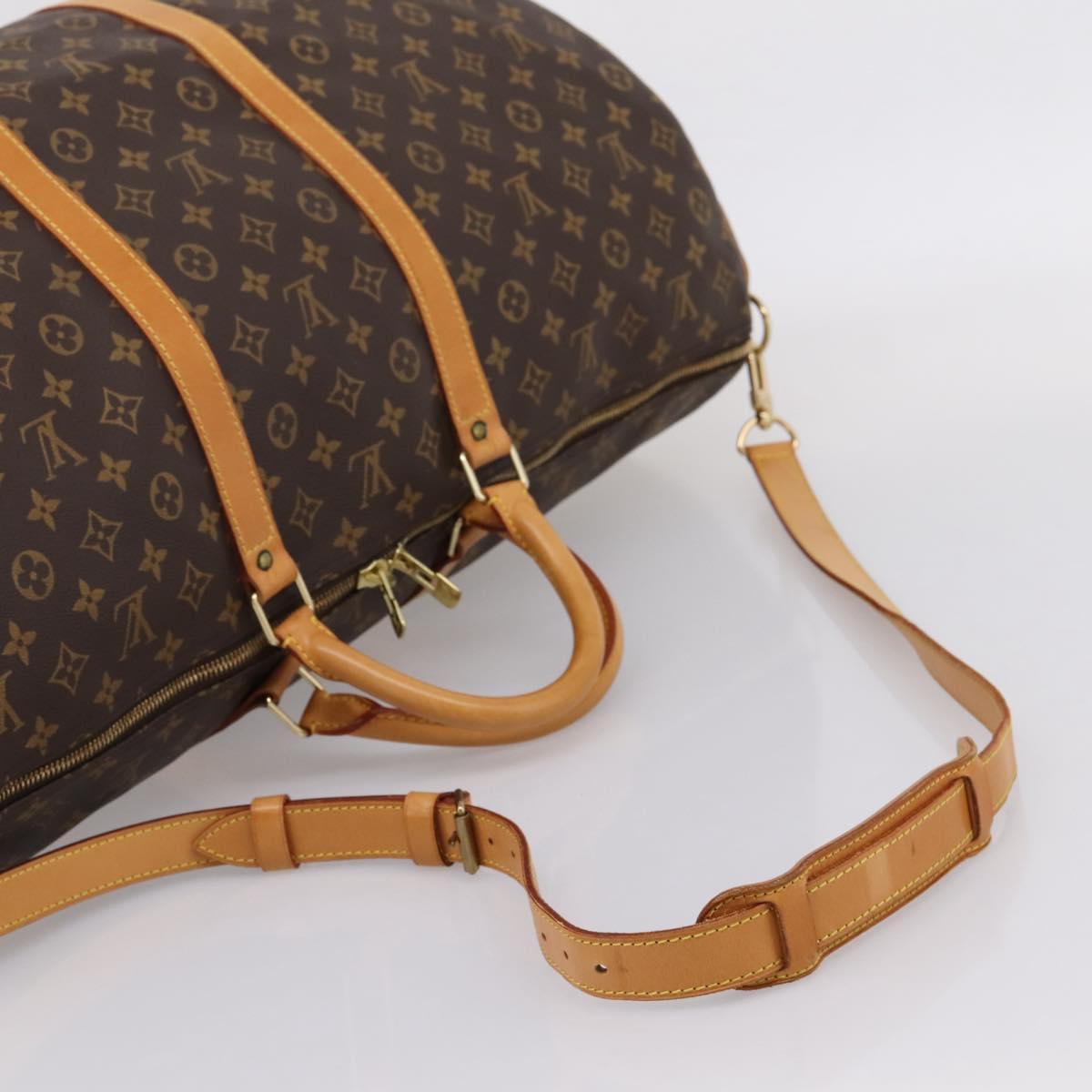 LOUIS VUITTON Monogram Keepall Bandouliere 60 Boston Bag M41412 LV Auth 203294V