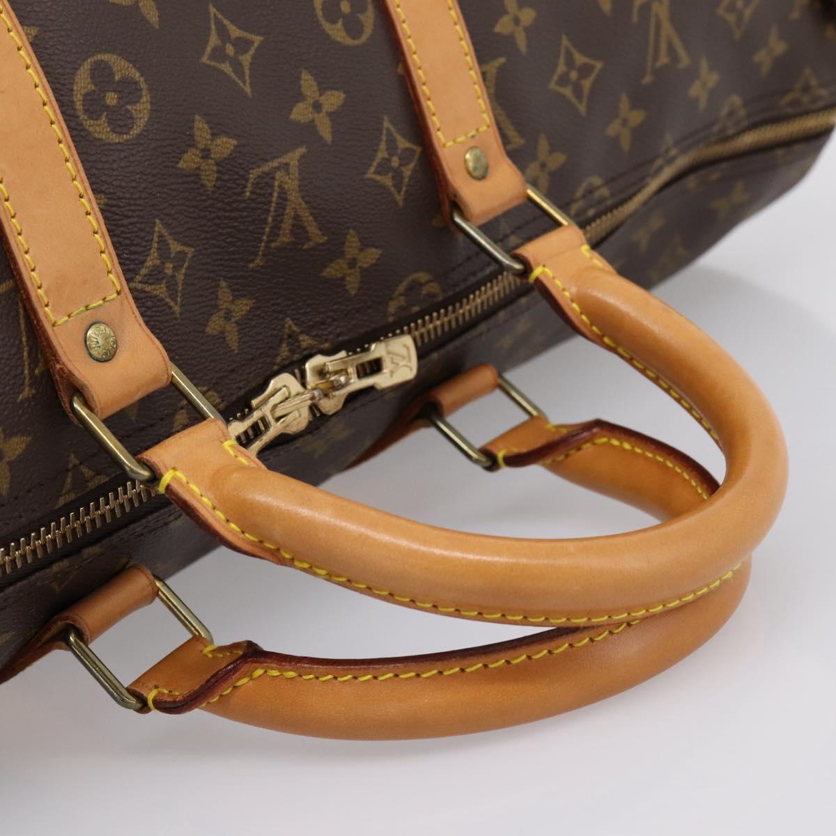 LOUIS VUITTON Monogram Keepall Bandouliere55 Boston Bag M41414 LV Auth 203295V