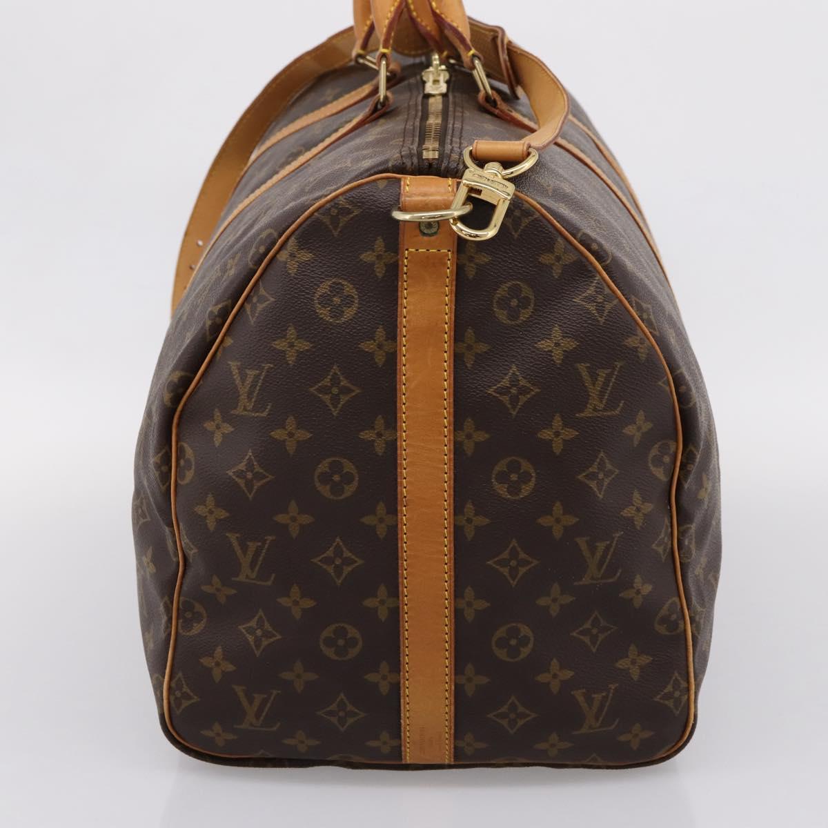 LOUIS VUITTON Monogram Keepall Bandouliere55 Boston Bag M41414 LV Auth 203297A