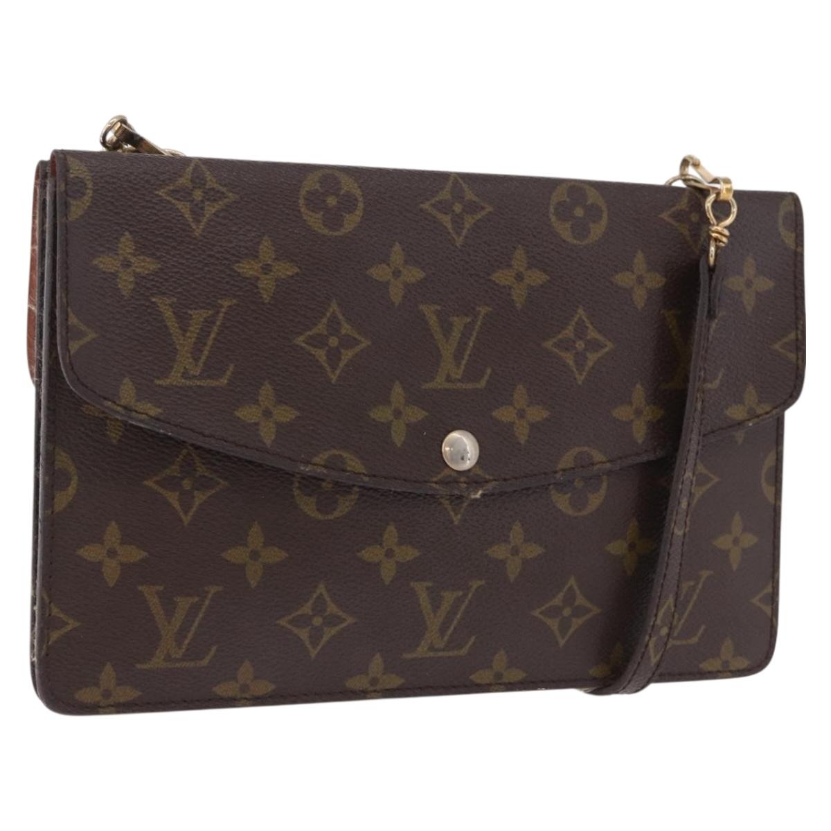 LOUIS VUITTON Monogram Double Rabat Shoulder Bag M51815 LV Auth 203299