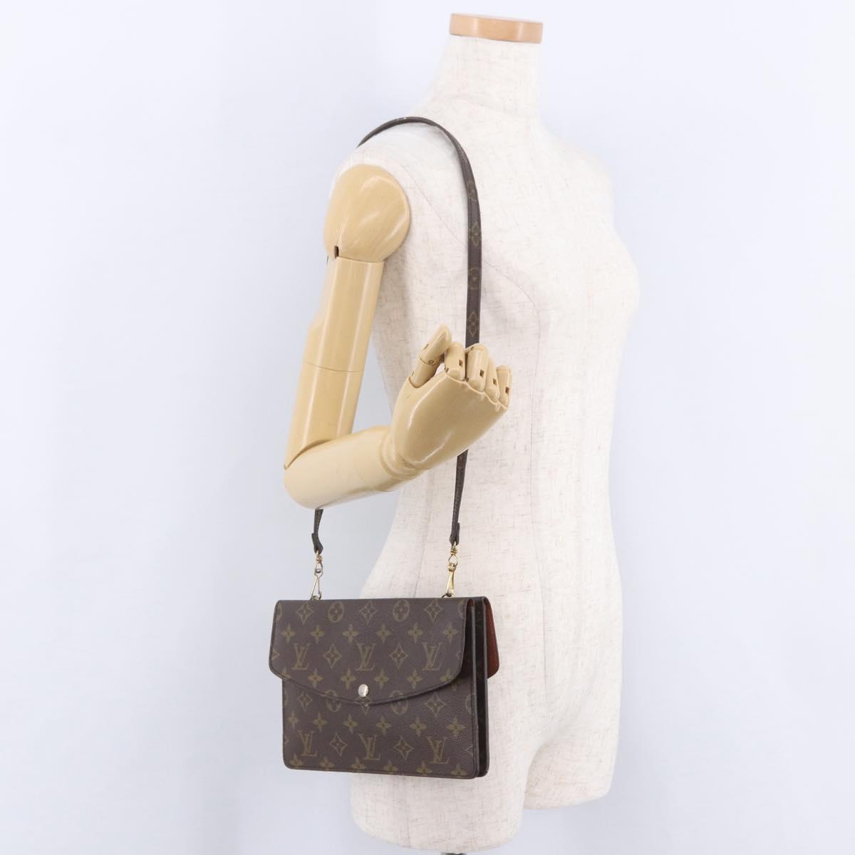 LOUIS VUITTON Monogram Double Rabat Shoulder Bag M51815 LV Auth 203299