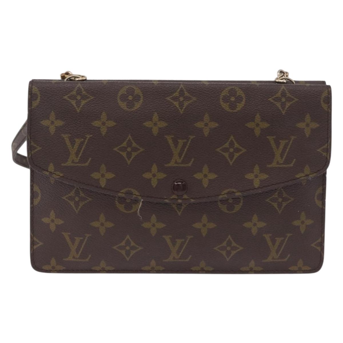 LOUIS VUITTON Monogram Double Rabat Shoulder Bag M51815 LV Auth 203299
