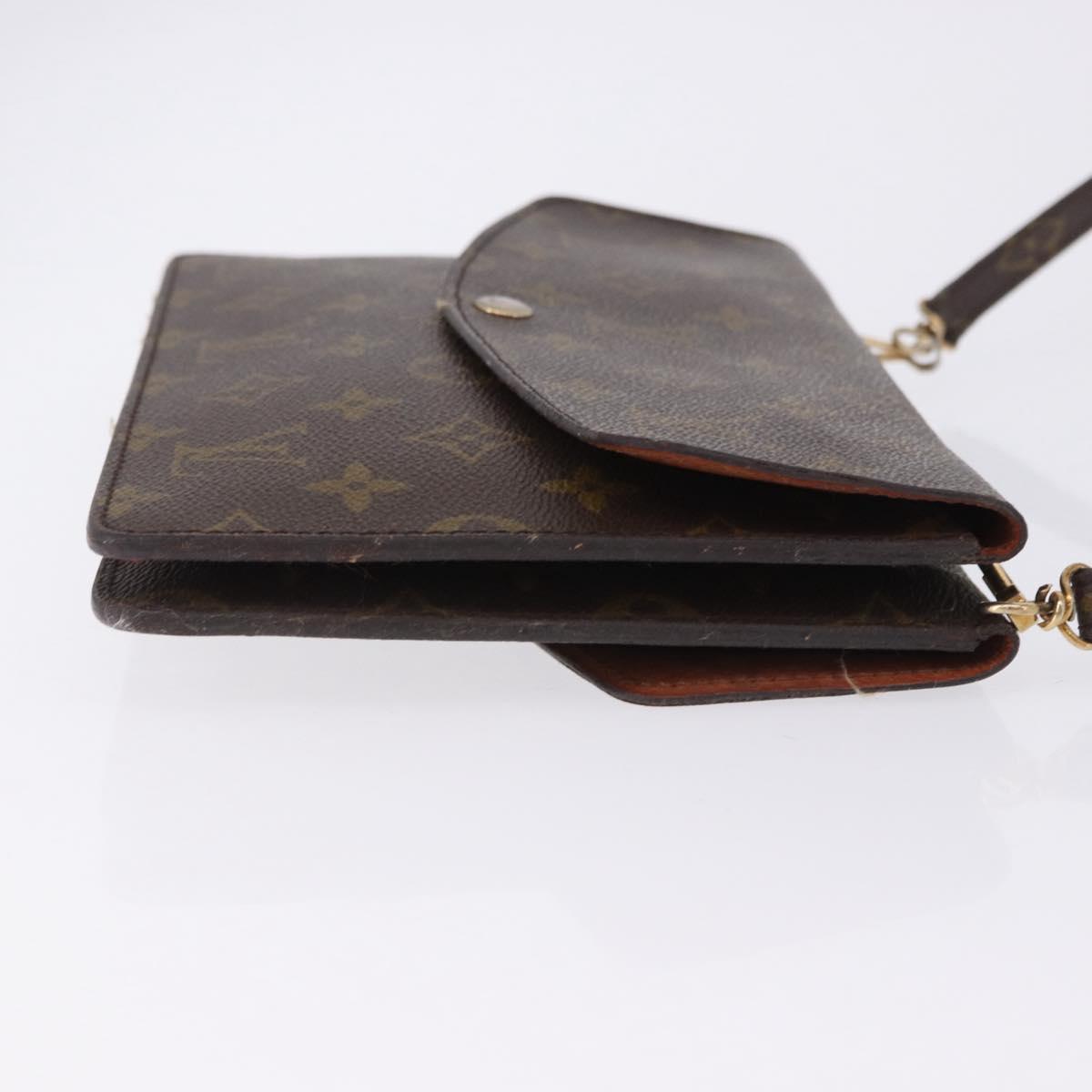 LOUIS VUITTON Monogram Double Rabat Shoulder Bag M51815 LV Auth 203299