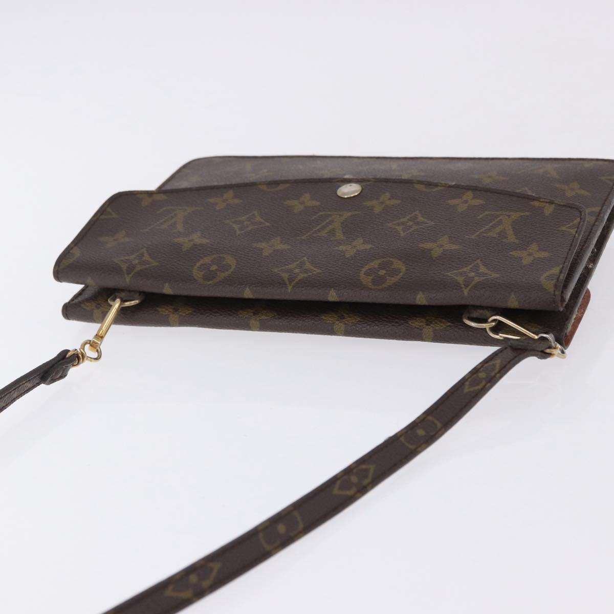 LOUIS VUITTON Monogram Double Rabat Shoulder Bag M51815 LV Auth 203299