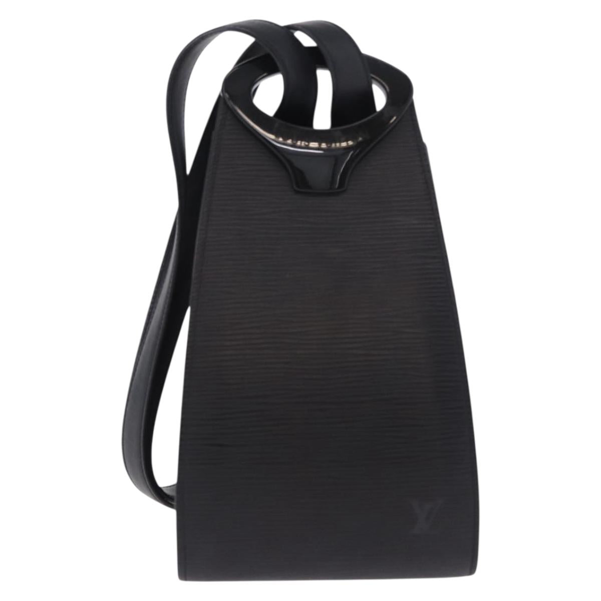 LOUIS VUITTON Epi Migny Shoulder Bag Black M52392 LV Auth 203300