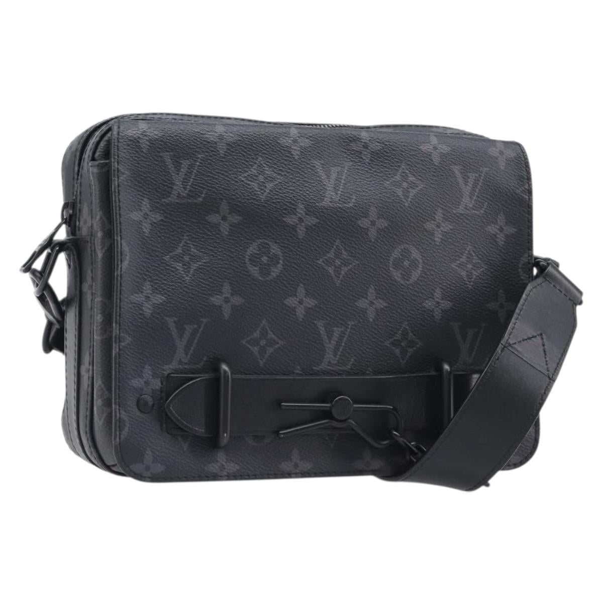 LOUIS VUITTON Monogram Eclipse Steamer Messenger Bag M45585 LV Auth 203307V