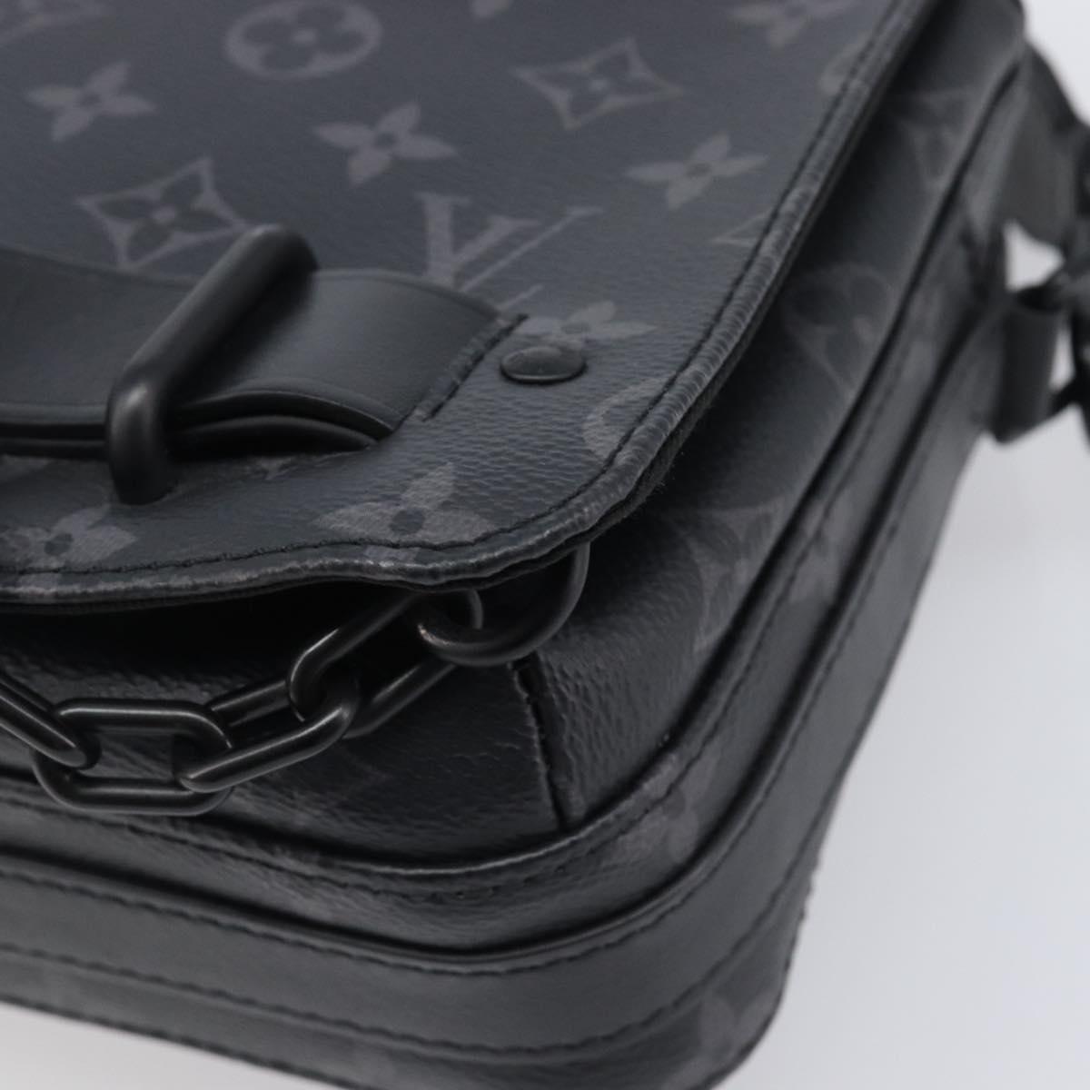 LOUIS VUITTON Monogram Eclipse Steamer Messenger Bag M45585 LV Auth 203307V