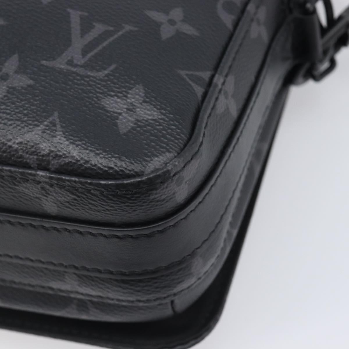 LOUIS VUITTON Monogram Eclipse Steamer Messenger Bag M45585 LV Auth 203307V