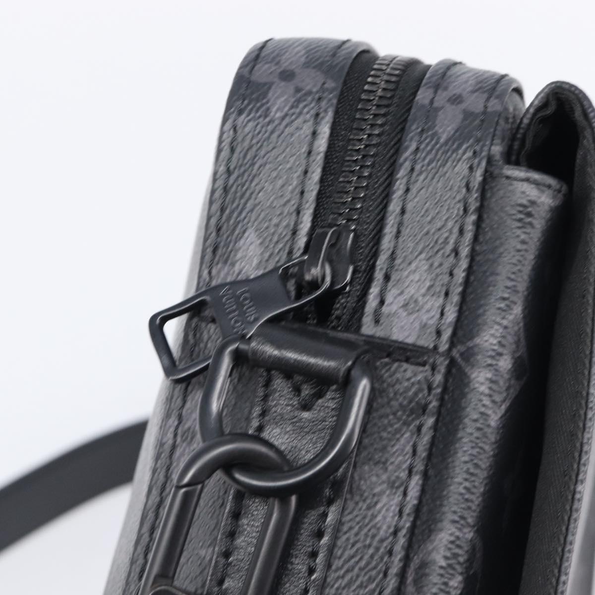 LOUIS VUITTON Monogram Eclipse Steamer Messenger Bag M45585 LV Auth 203307V