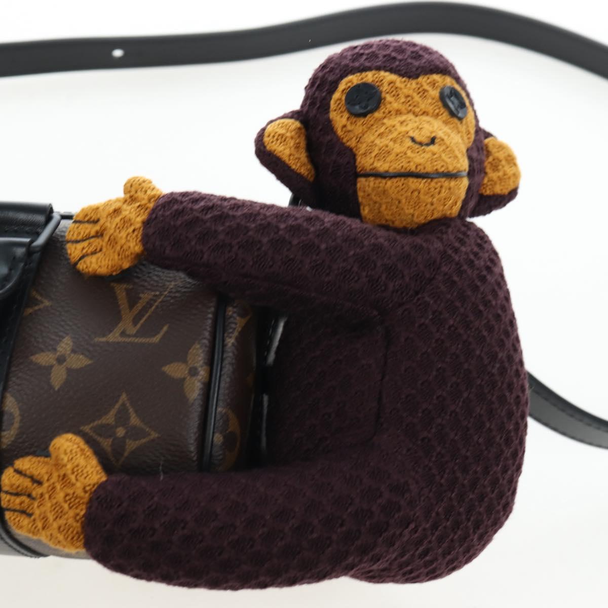 LOUIS VUITTON Monkey Puppet KeepallXS Boston Bag M80118 LV Auth 203309SM