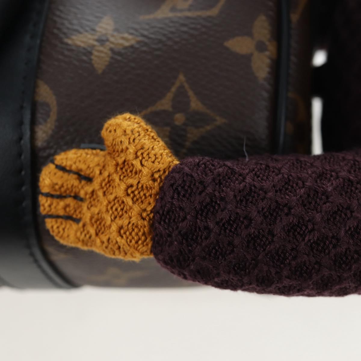 LOUIS VUITTON Monkey Puppet KeepallXS Boston Bag M80118 LV Auth 203309SM